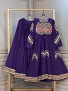Lw 7178 Cotton With Gamthi Gota Patti Lace Work Navratri Lehenga With Shrug